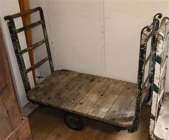 A porters trolley W.114cm approx